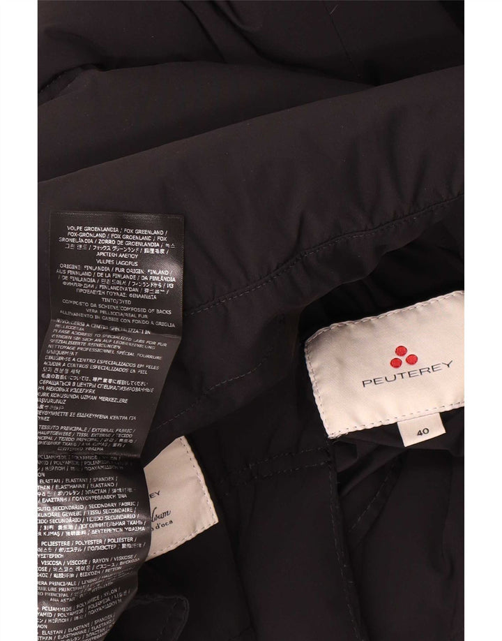 PEUTEREY Wattierte Damenjacke mit Kapuze IT 40 Small Schwarz Polyamid