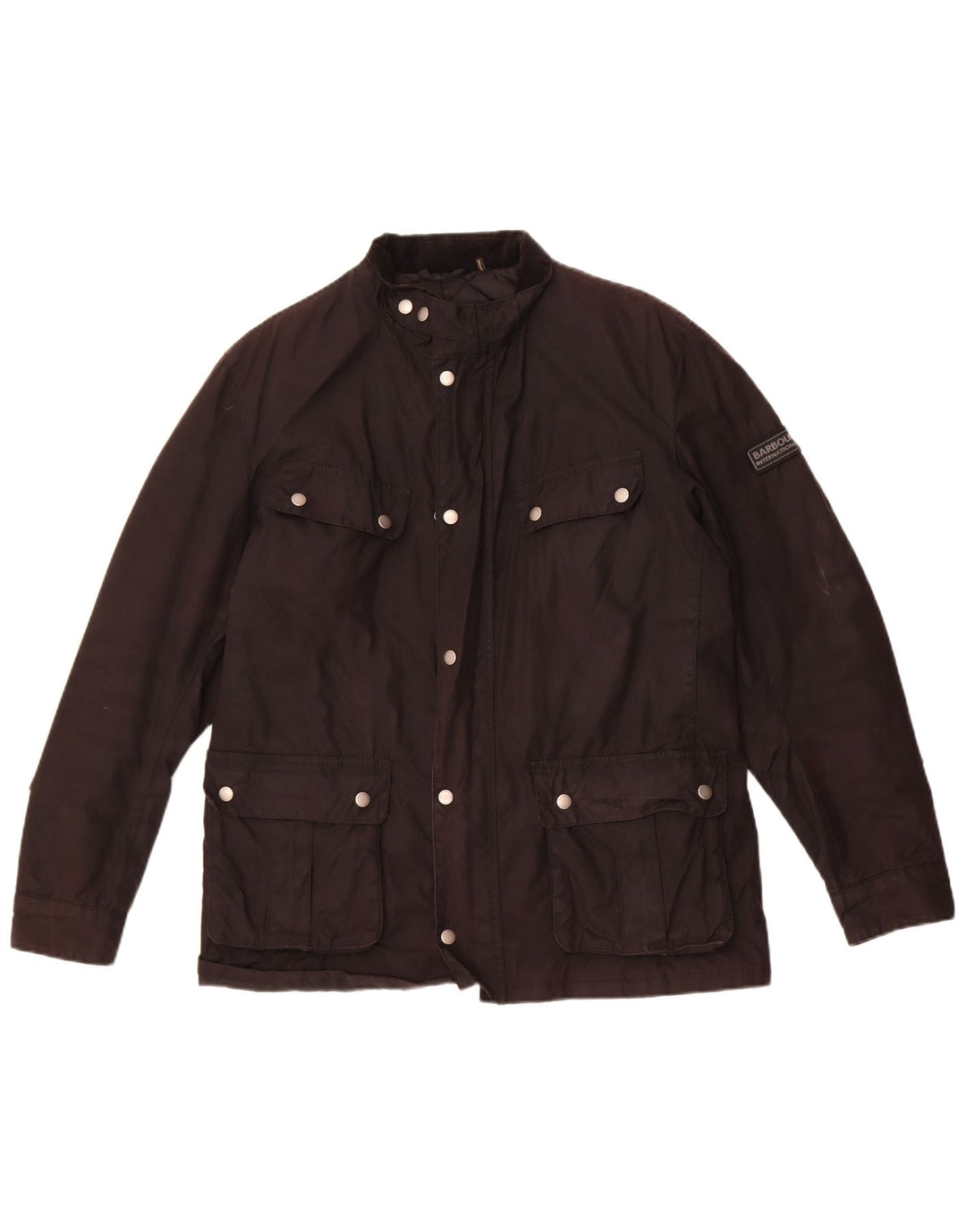 Barbour Herrenjacke aus gewachster Baumwolle, UK 40, große schwarze Baumwolle