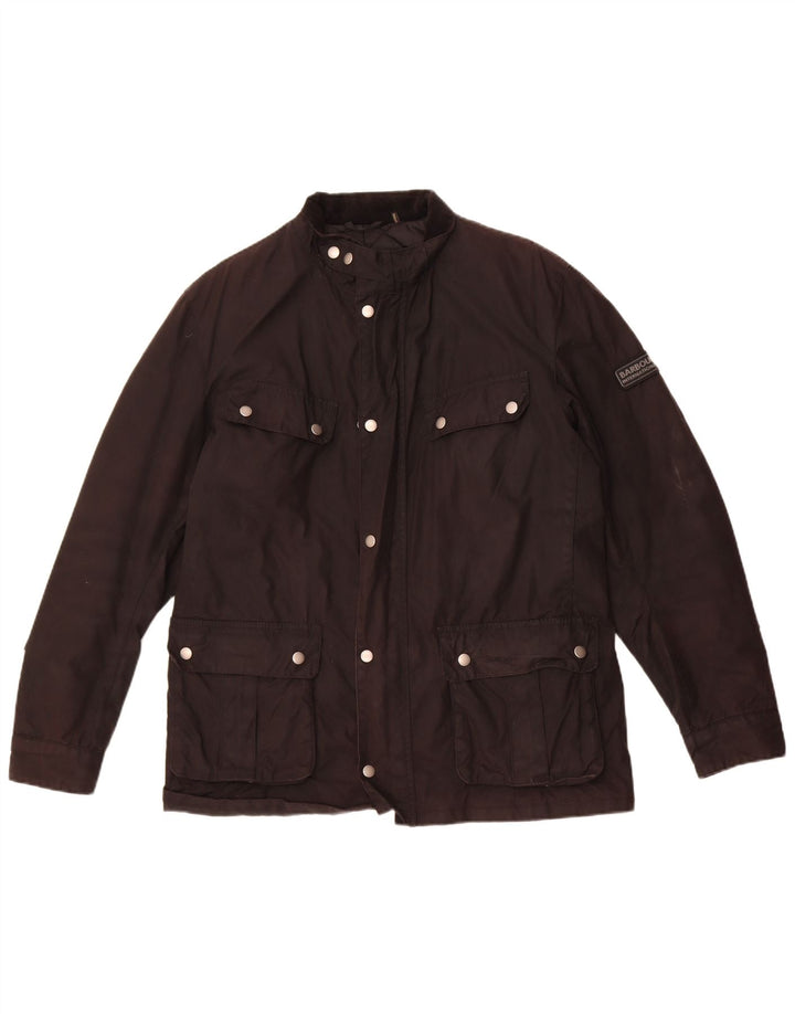 Barbour Herrenjacke aus gewachster Baumwolle, UK 40, große schwarze Baumwolle