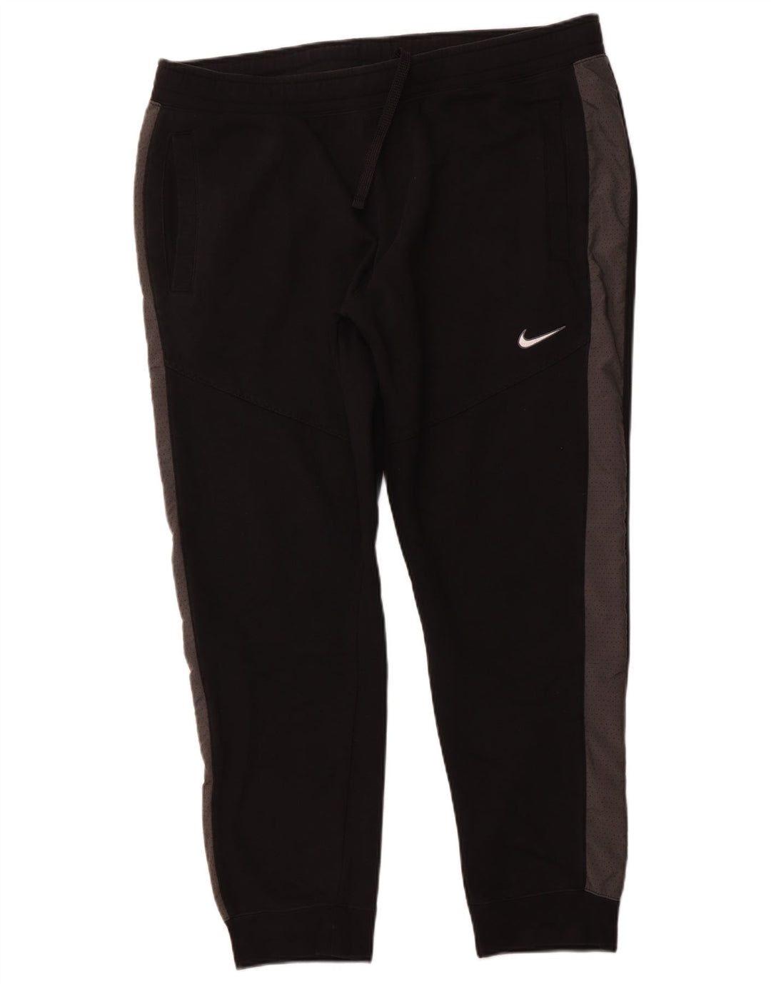 NIKE Herren-Trainingshose, Jogginghose, 2XL, Schwarz, Colourblock-Baumwolle