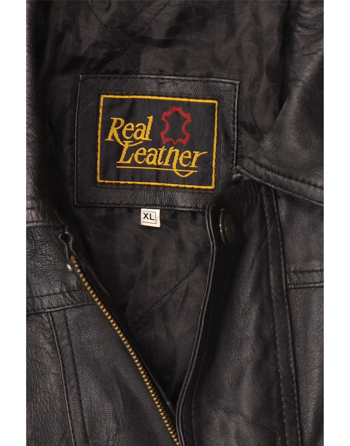 Vintage Herren Lederjacke UK 42 XL Schwarz