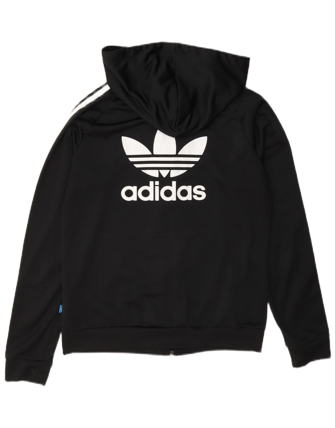 Adidas Damen Graphic Zip Hoodie Pullover UK 12 Medium Schwarz Polyester
