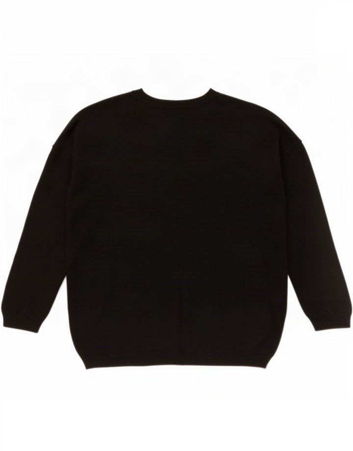 Marks & Spencer Damen-Pullover mit Rundhalsausschnitt, Gr. 14, mittelschwarz