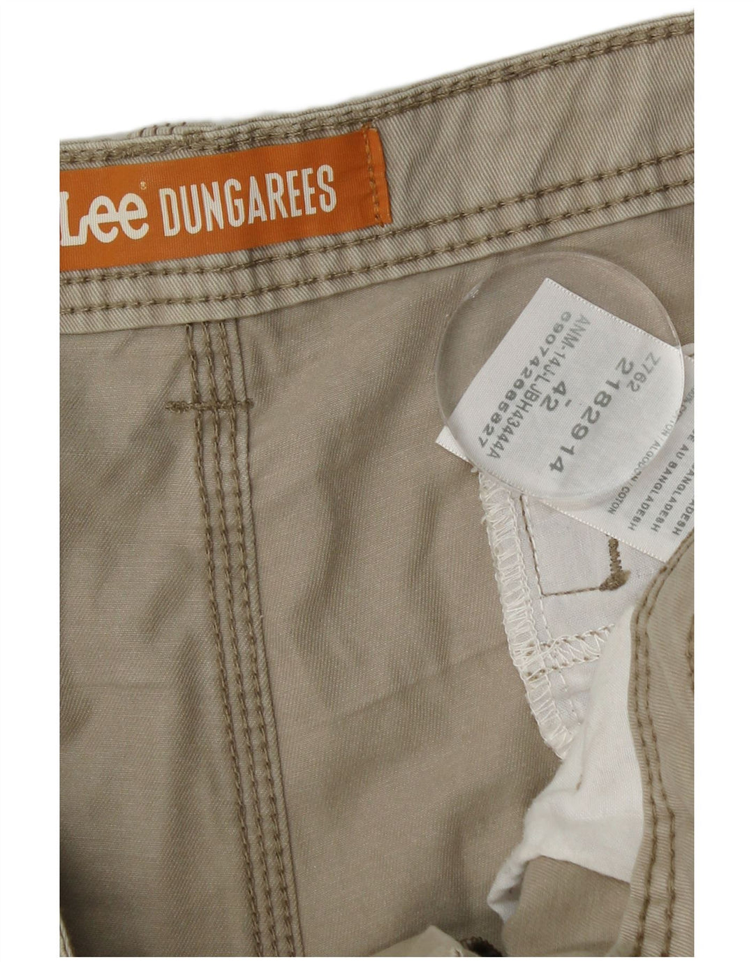 LEE Herren Latzhose Cargoshorts W42 2XL Beige Baumwolle