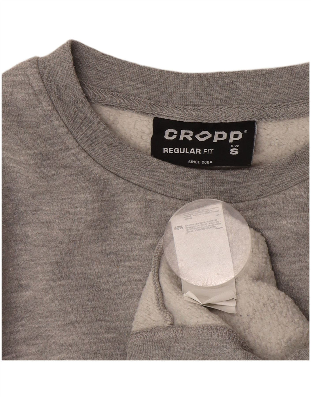 Cropp Herren-Sweatshirt mit grafischer regulärer Passform, Größe S, Grau, Baumwolle