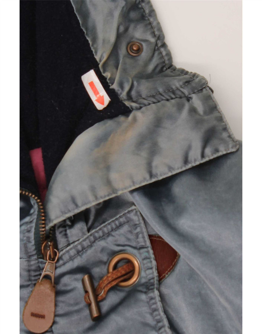 Vintage Damen Kapuzenübergroße Windjacke IT 44 Mittelblau
