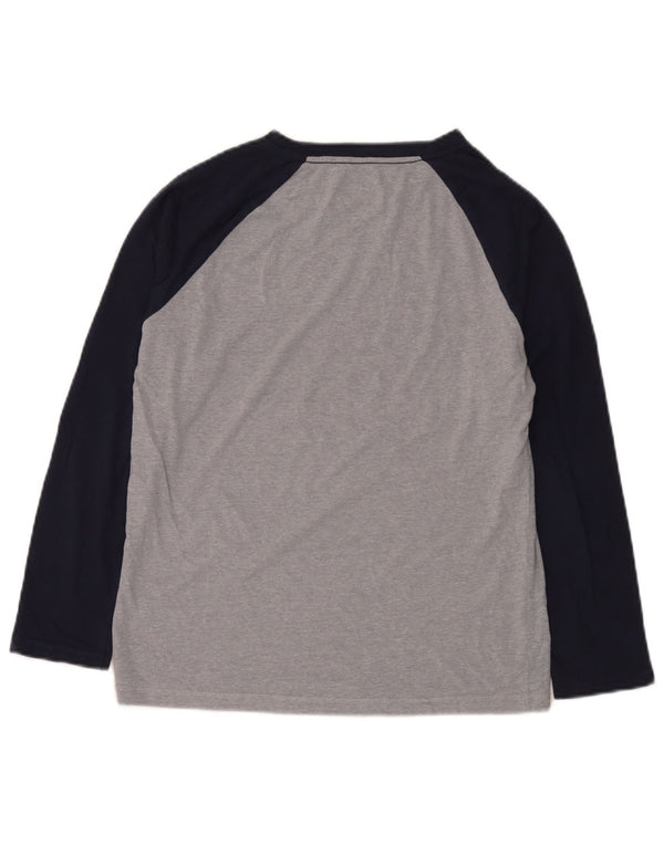 Tommy Hilfiger Jungen-Top, langärmlig, 15–16 Jahre, Größe L, Grau, Farbblock