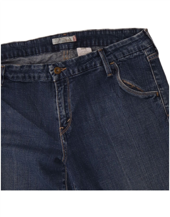Levi's Damen 545 Capri Jeans US 14 XL W36 L18 Blaue Baumwolle