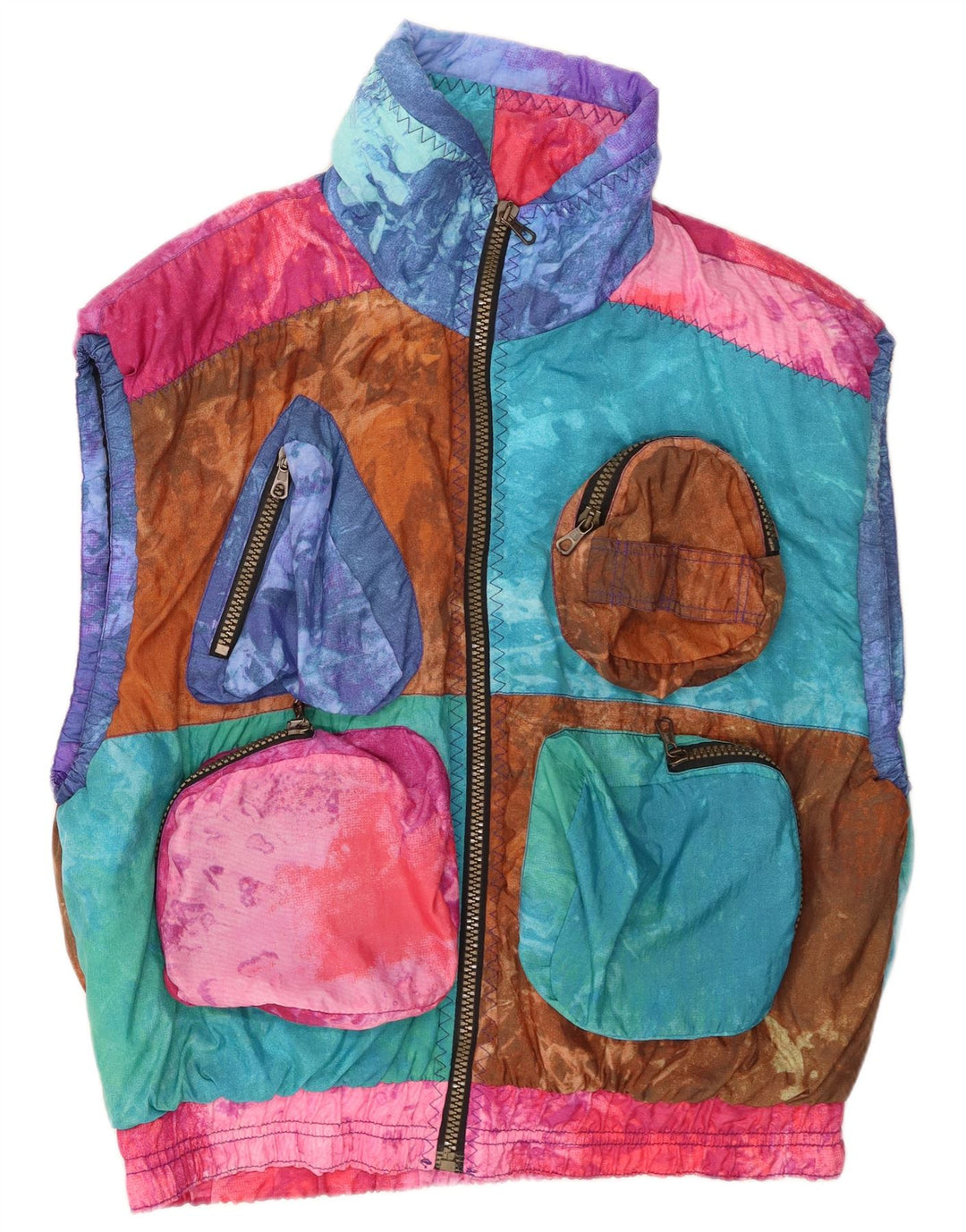 C.Keer Herren Utility Gilet IT 52 XL Mehrfarbiges Colourblock-Polyamid