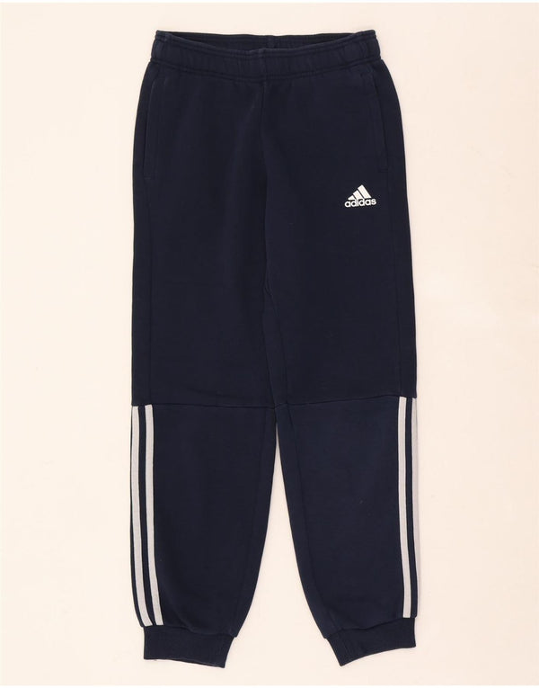 Adidas Jungen-Trainingshose, Jogginghose, 11–12 Jahre, marineblaue Baumwolle