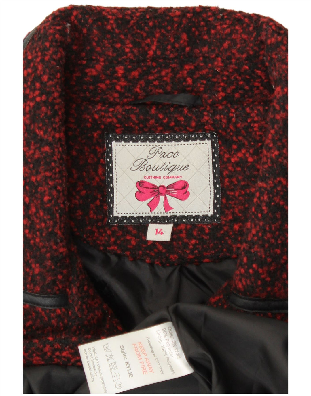 Paco Boutique Damenjacke mit 3 Knöpfen, UK 14, mittleres Burgunderrot, Polyester