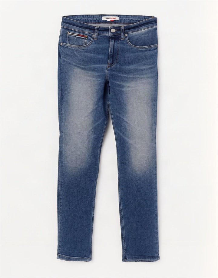 Tommy Hilfiger Herren Slim Jeans W30 L32 Blaue Baumwolle