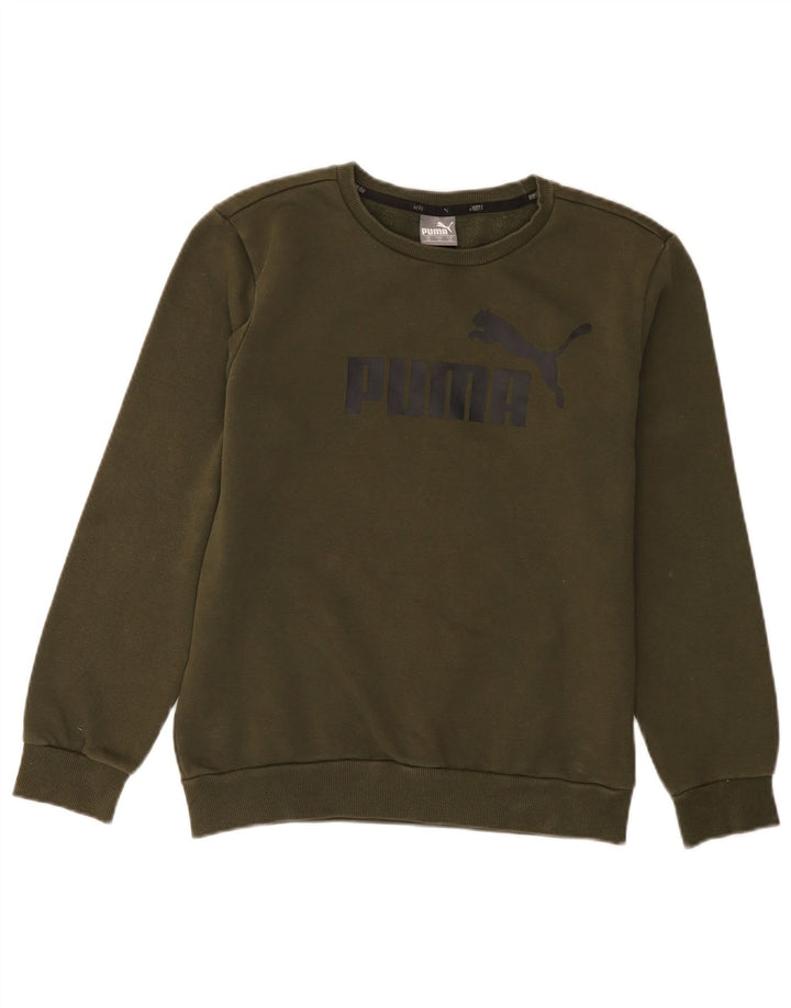 Puma Herren Grafik Sweatshirt Pullover XS Khaki Baumwolle