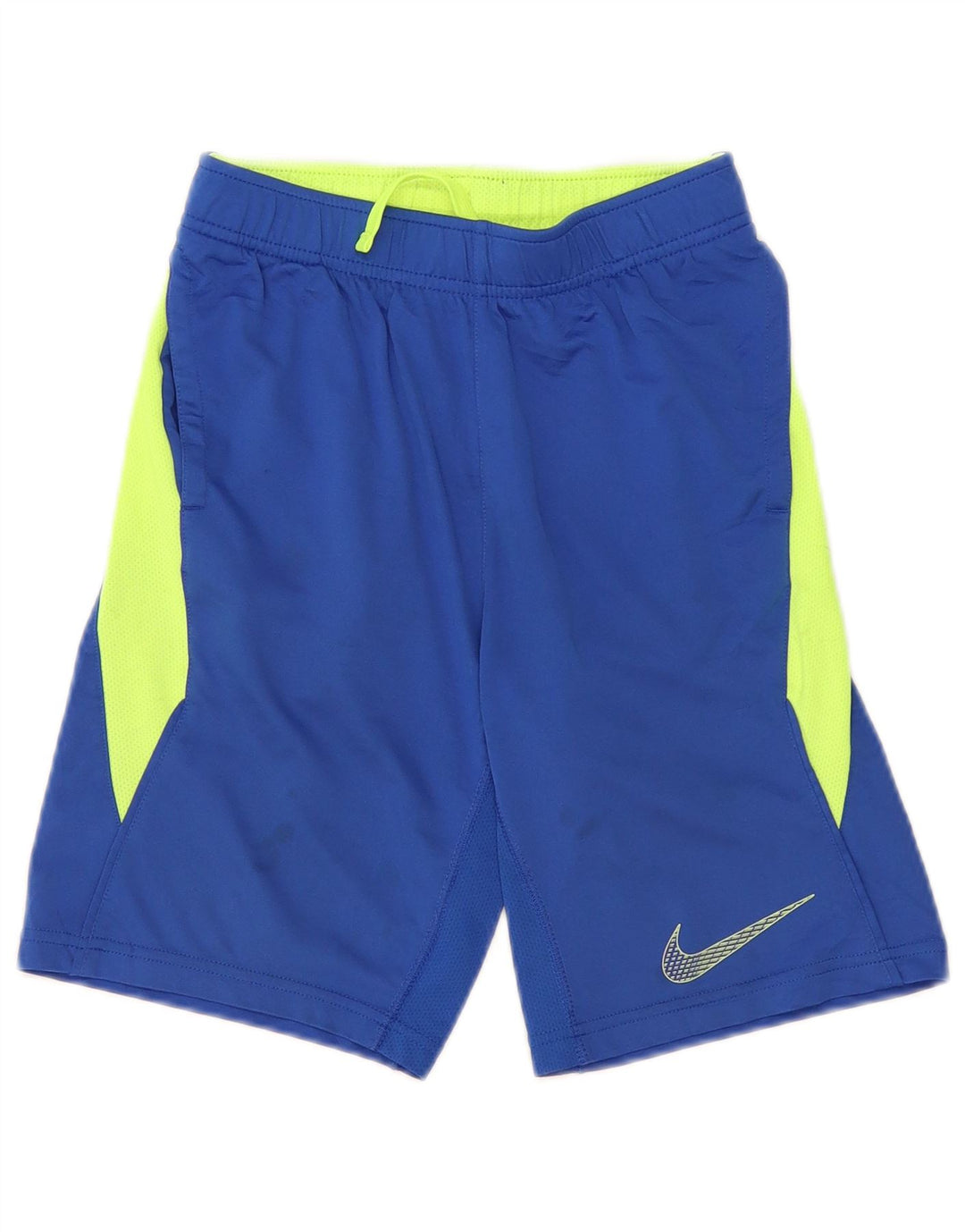Nike Dri Fit Sport-Shorts für Jungen, 8–9 Jahre, Größe S, blaues Farbblock-Polyester
