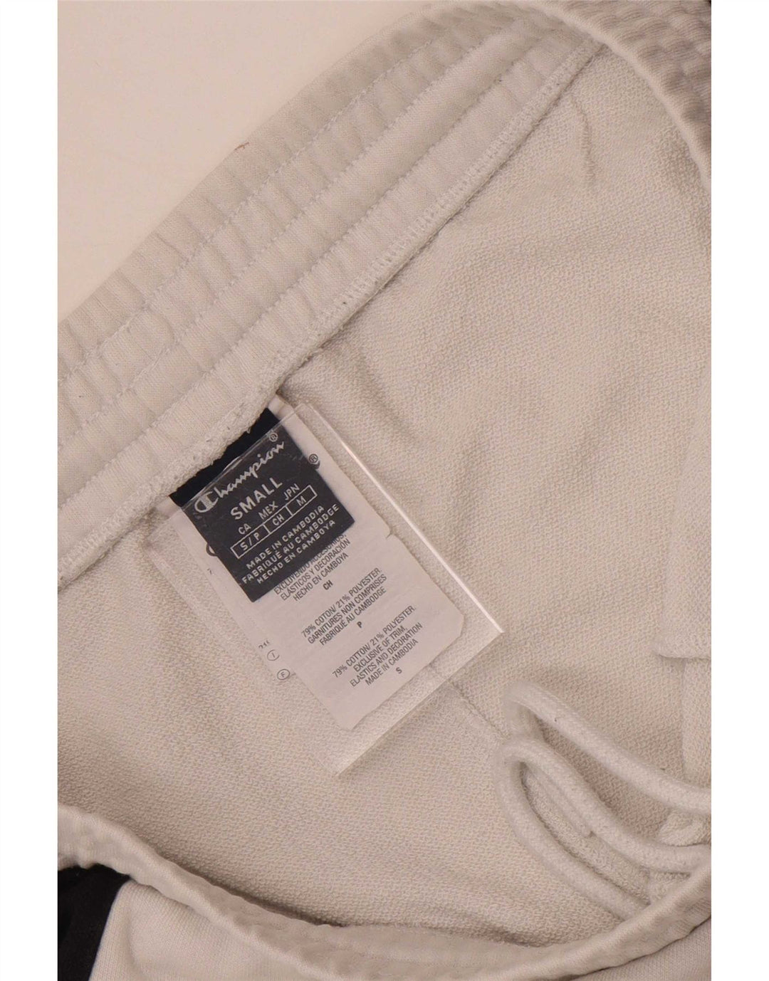 Champion Herren-Sportshorts, Größe S, Weiß, Colourblock-Baumwolle