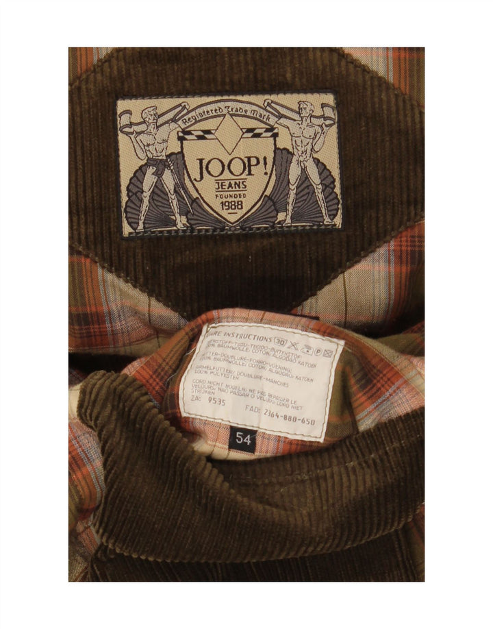 Joop Herren Parka mit Kapuze IT 54 2XL Khaki Baumwolle
