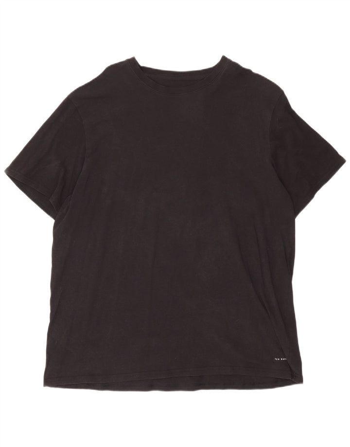 Ted Baker Herren T-Shirt Top Large Schwarz Baumwolle