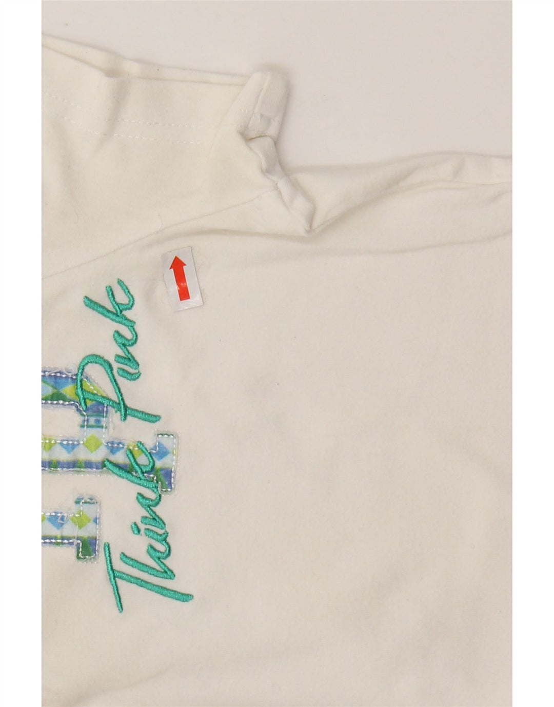 THINK PINK Damen-Poloshirt mit Grafik, UK 8, Größe S, weiße Baumwolle