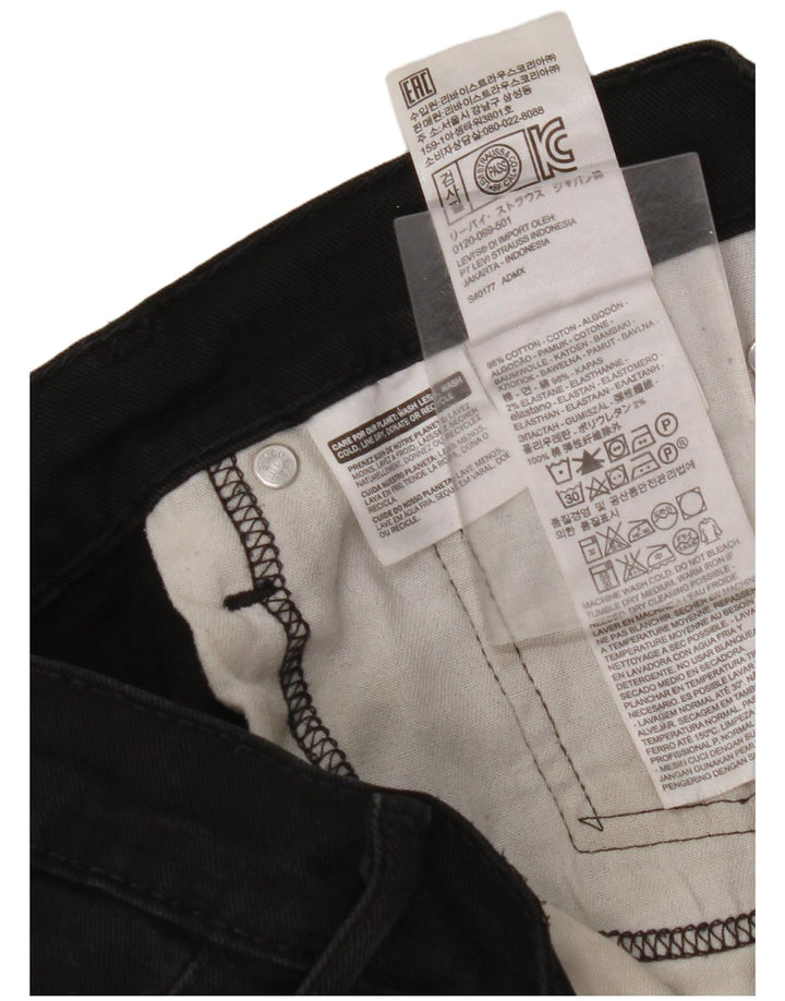 LEVI'S Damen 511 Slim Jeans W32 L32 Schwarze Baumwolle