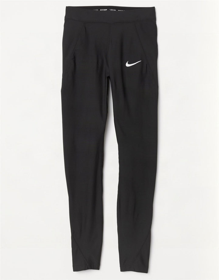 Nike Damen Leggings UK 6 XS Schwarz Polyester
