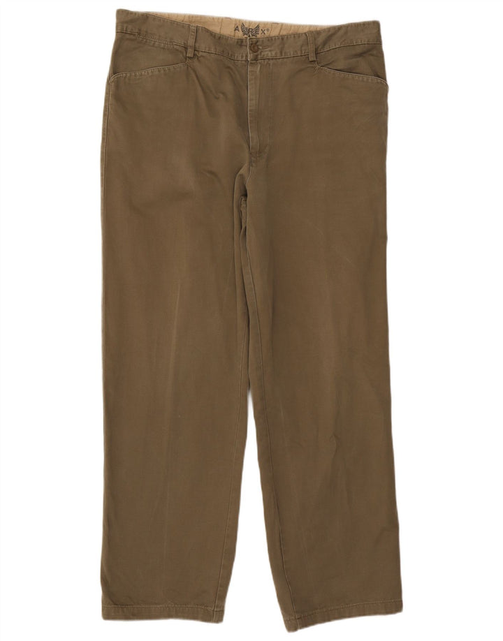 AVIREX Gerade Freizeithose für Herren, W38, L30, Khaki, Baumwolle