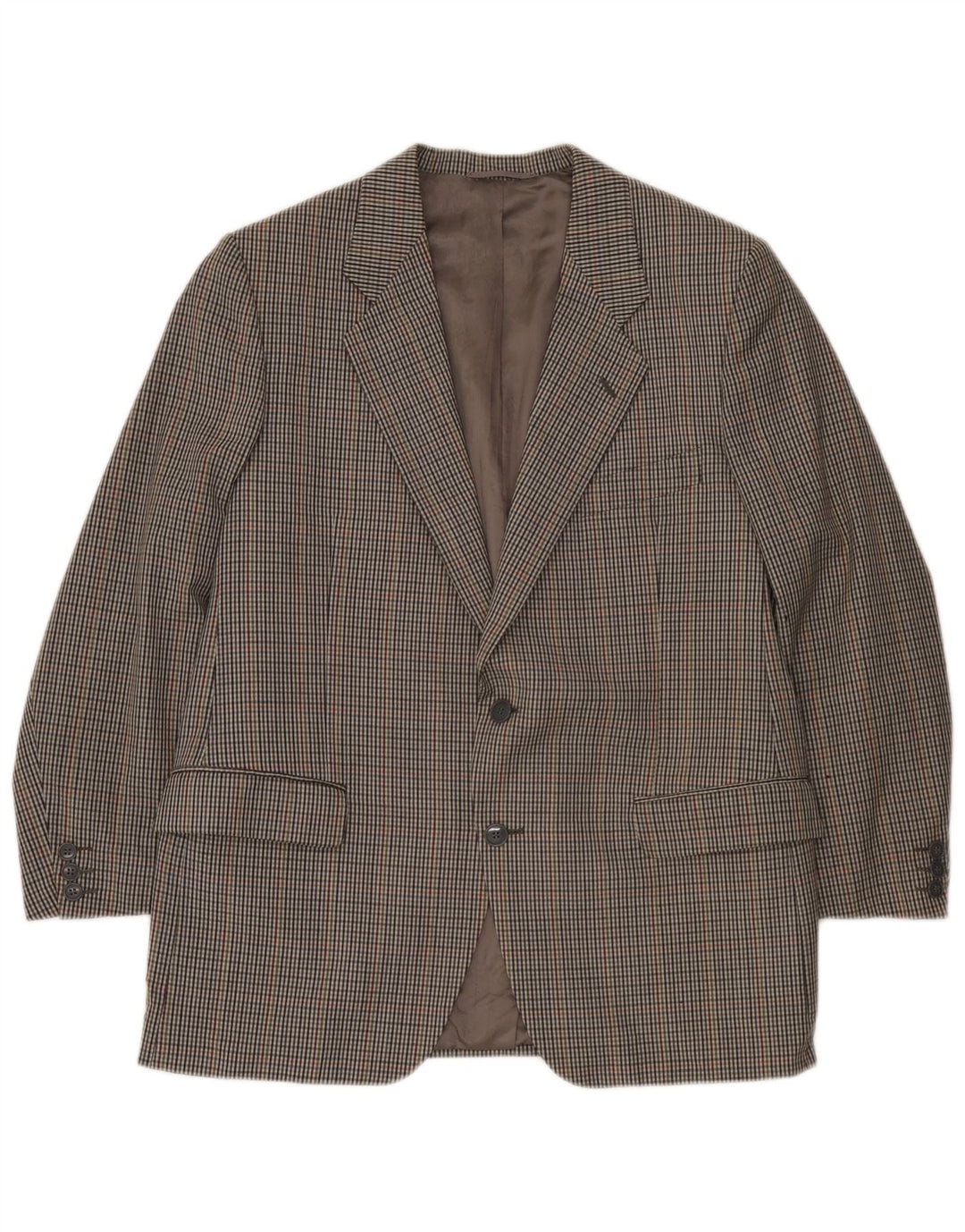 Vintage Herren 2-Knopf-Blazerjacke UK 38 Mittelgrauer Hahnentrittmuster