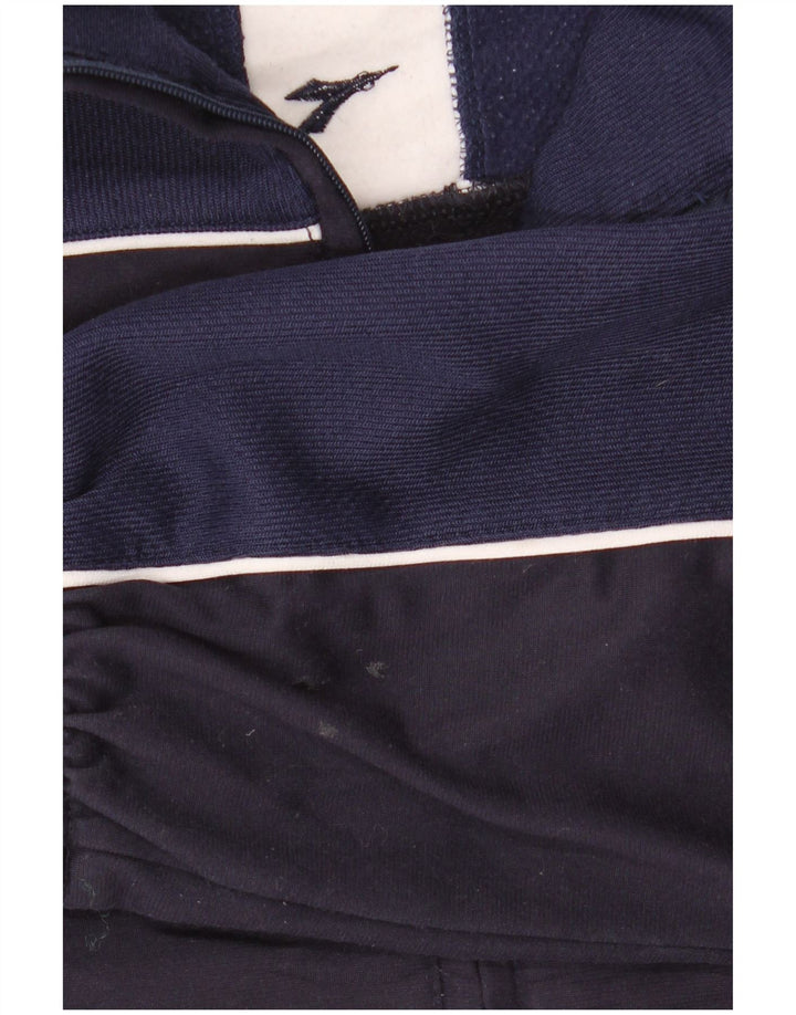 Diadora Herren-Trainingsanzug-Top-Jacke, UK 38, mittleres Marineblau, Farbblock