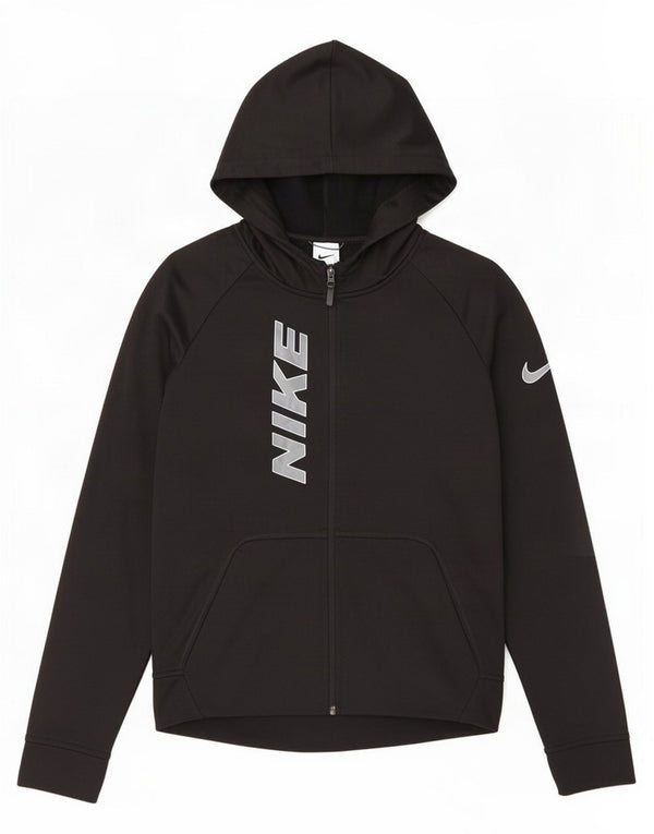 Nike Jungen-Kapuzenpullover mit Grafik, 13–14 Jahre, XL, schwarzes Polyester