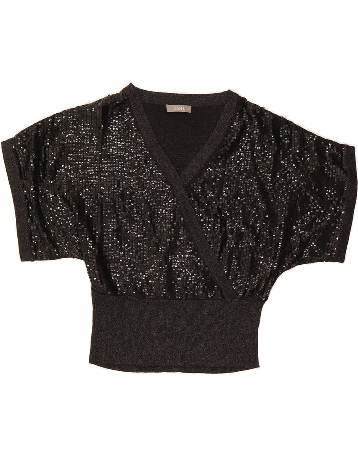 OASIS Womens Batwing Blouse Top UK 6 XS Black Viscose Vintage Oasis and Second-Hand Oasis from Messina Hembry 