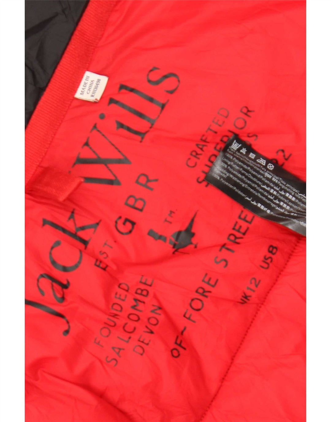 Jack Wills Wattierte Damenjacke mit Kapuze, UK 12, Mittelschwarz, Polyamid