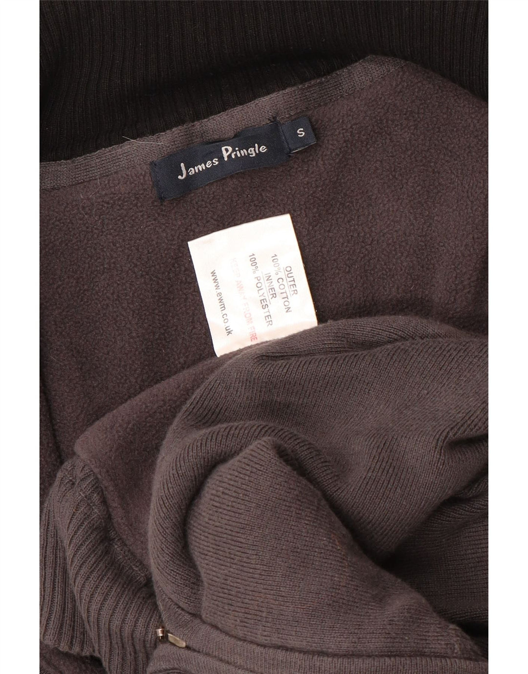 James Pringle Herren-Strickjacke, klein, graue Baumwolle