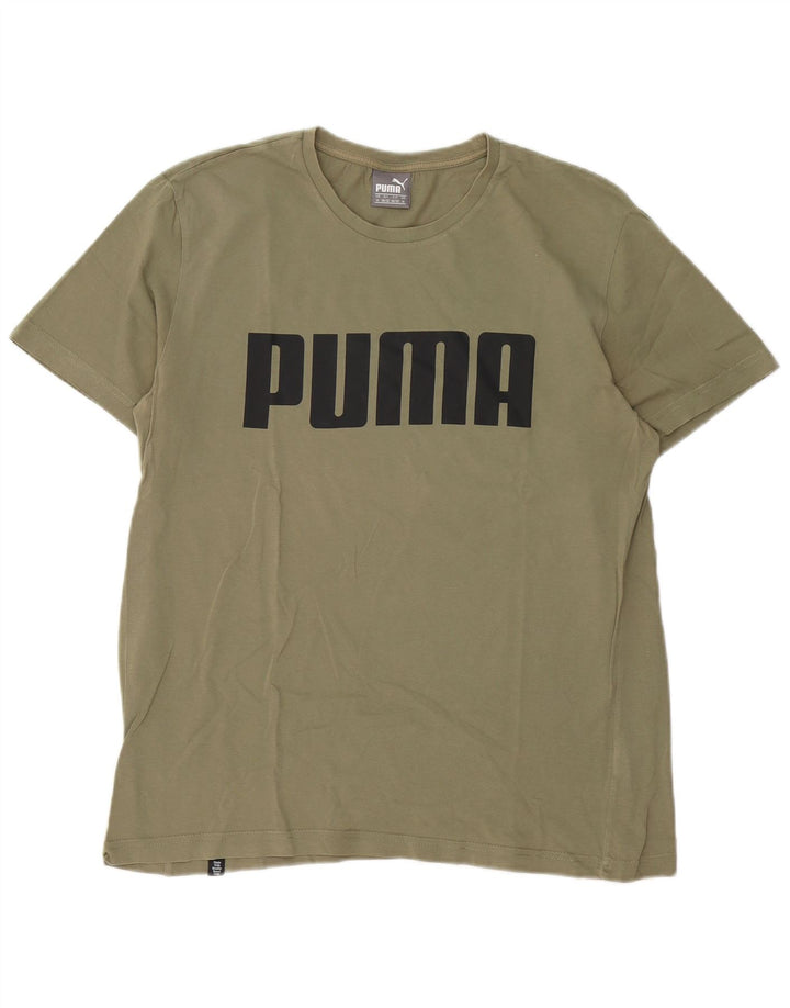 Puma Herren-T-Shirt mit Grafik, mittlere Khaki-Baumwolle
