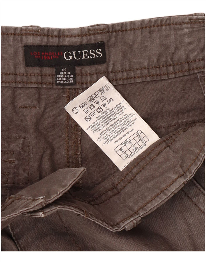 Guess Herren Cargoshorts W32 mittelgraue Baumwolle