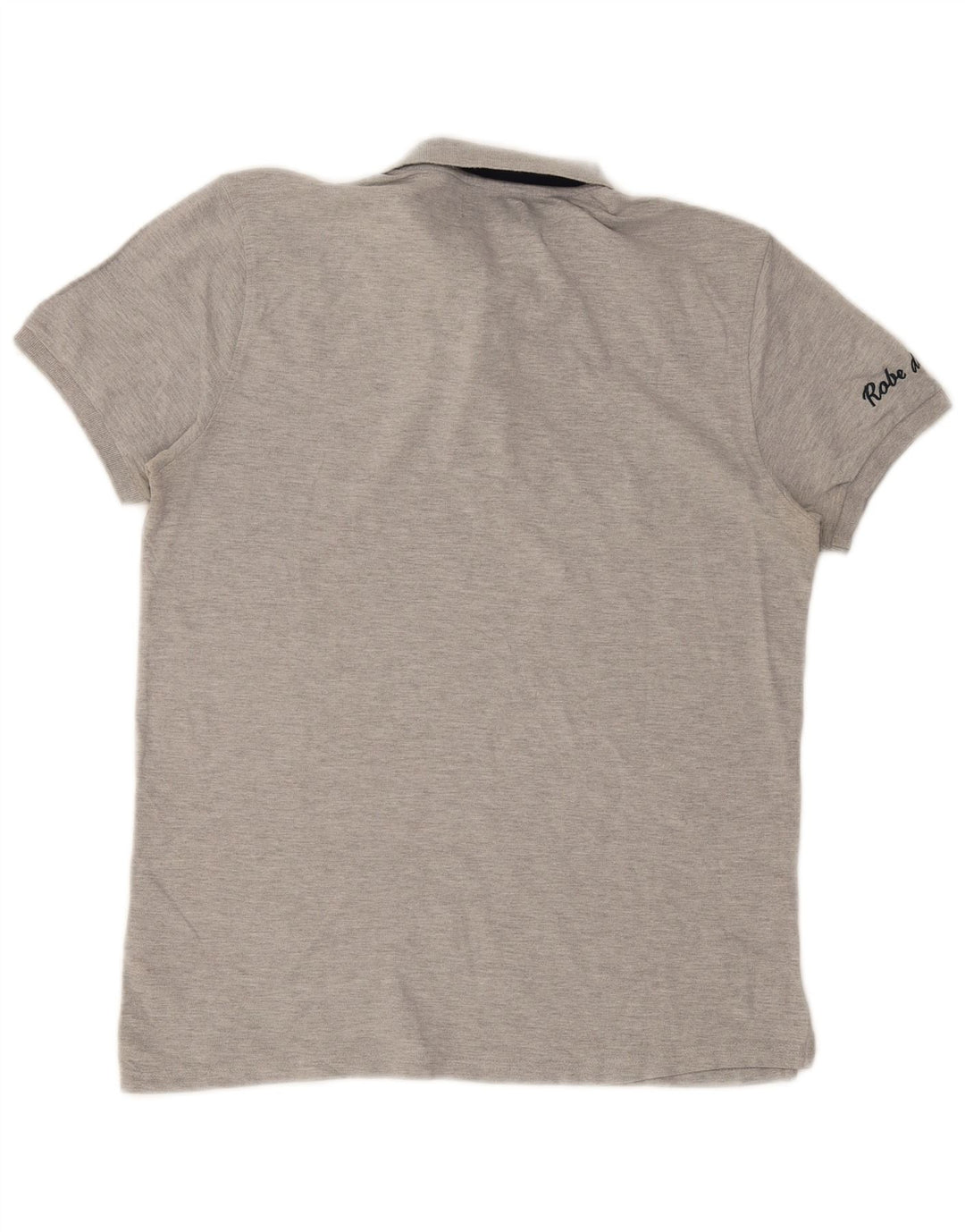 Kappa Herren-Poloshirt, groß, graue Colourblock-Baumwolle