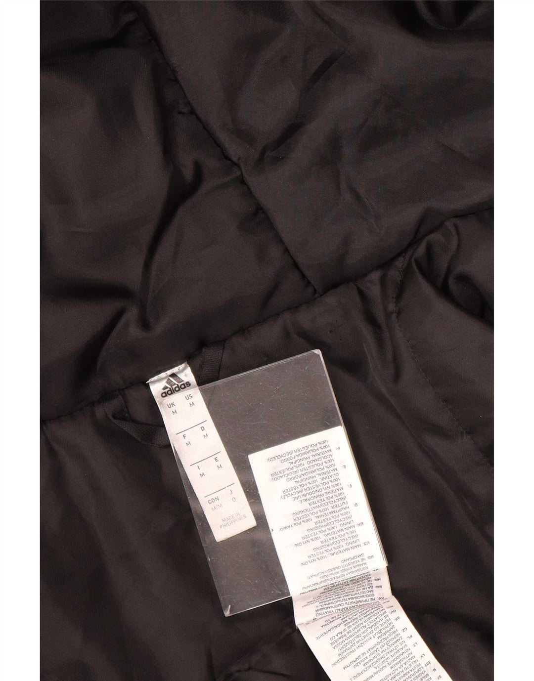 Adidas Herren Kapuzenmantel, gepolstert, UK 38, mittelschwarz, Polyester