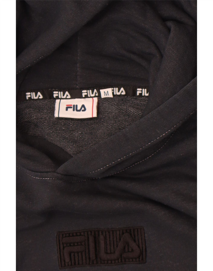 Fila Damen Graphic Hoodie Pullover UK 14 Medium Schwarz