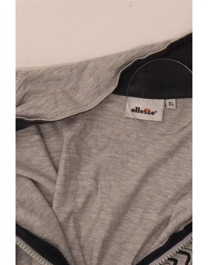 Ellesse Herren-Trainingsanzugoberteil mit Grafik, XL, Grau meliert