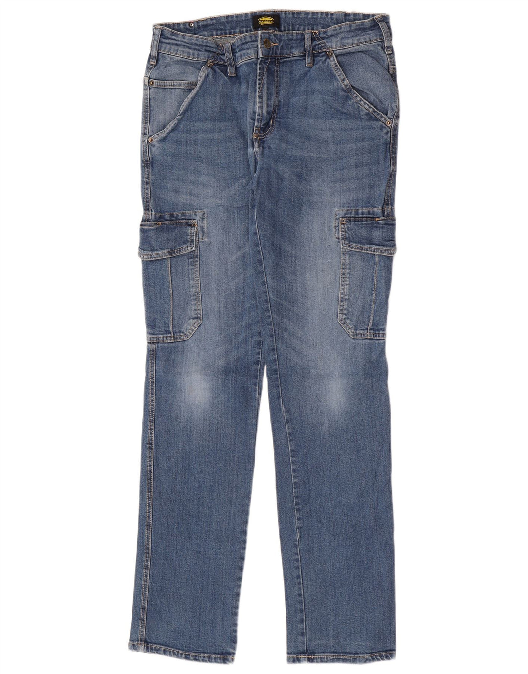 Diadora Herren Utility Cargo Slim Jeans W34 L34 Blaue Baumwolle