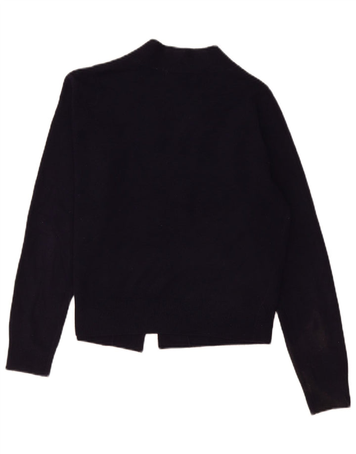 Marks & Spencer Damen Crop Open Cardigan Pullover UK 14 Medium Marineblau