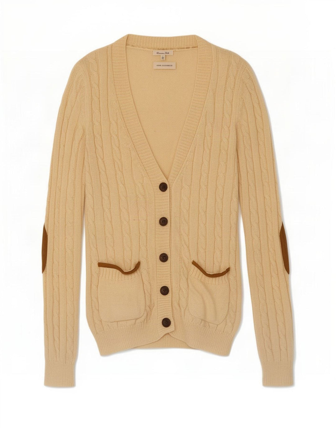 Massimo Dutti Damen Strickjacke Pullover UK 14 Große Beige Wolle