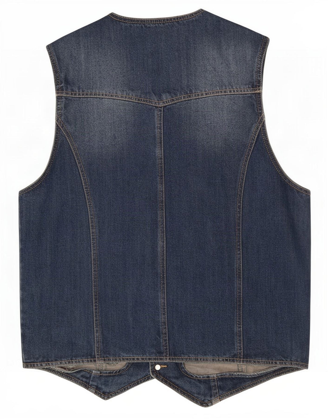 Vintage Herren Jeansweste IT 52 Große blaue Baumwolle