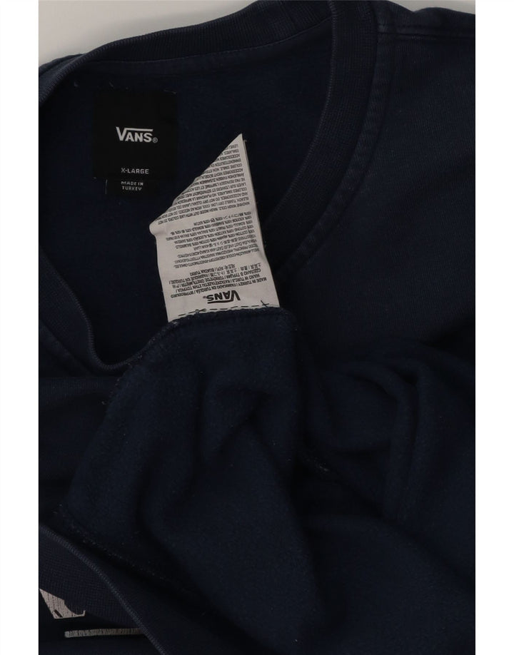Vans Herren Grafik-Sweatshirt-Pullover XL aus marineblauer Baumwolle