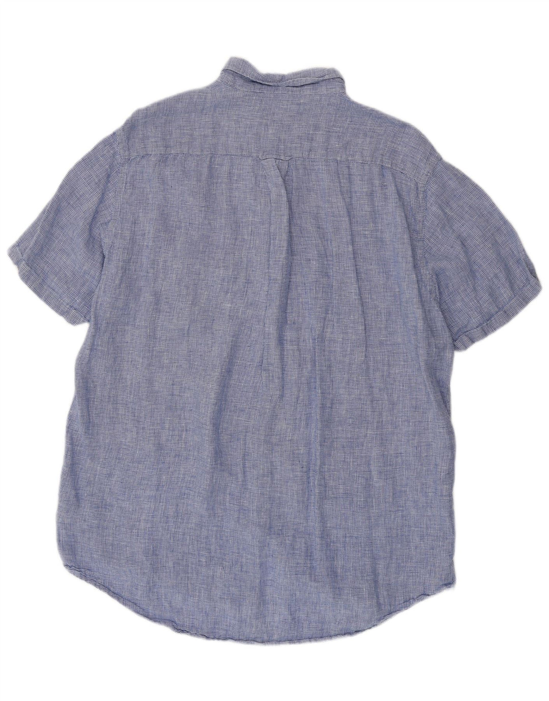 GANT Herren-Kurzarmhemd mit normaler Passform, Größe 45/46, 2XL, blauer Hahnentrittmuster