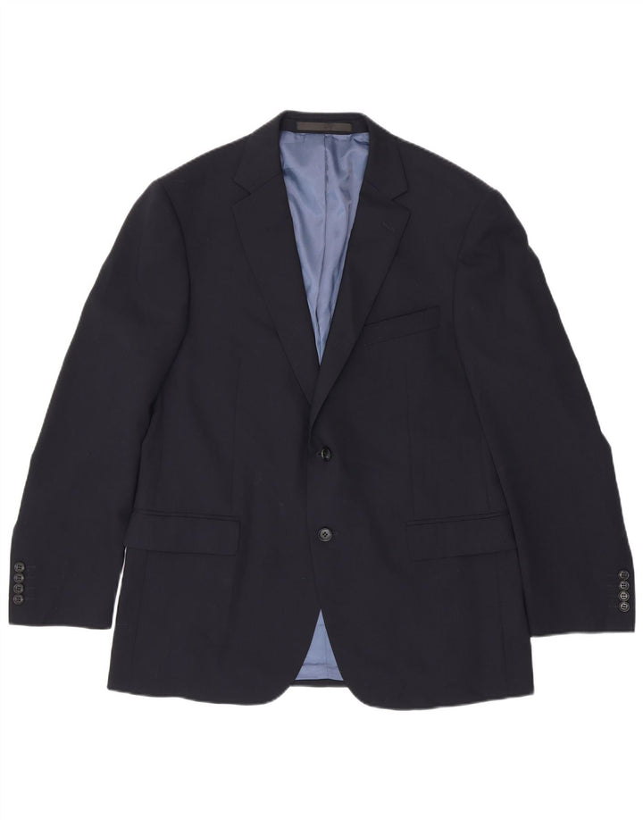 Marks & Spencer Herren-Blazer mit 2 Knöpfen, UK 42, große marineblaue Wolle