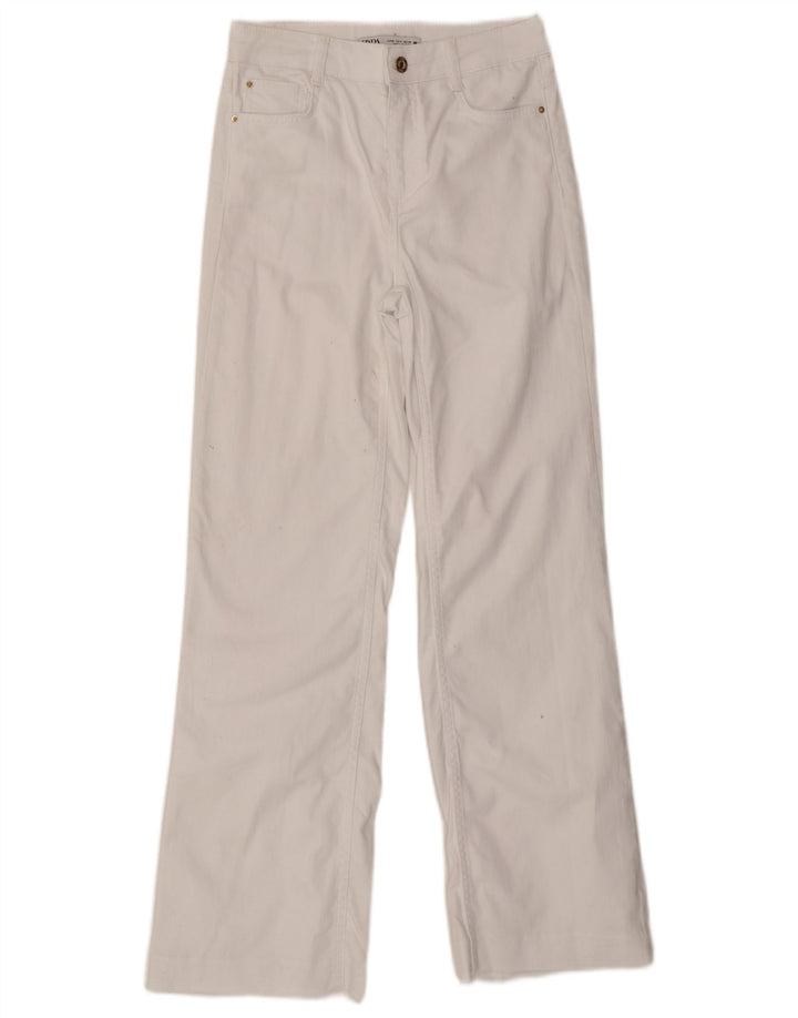 Zara Damen Straight Jeans EU 36 XS W26 L29 Weiß