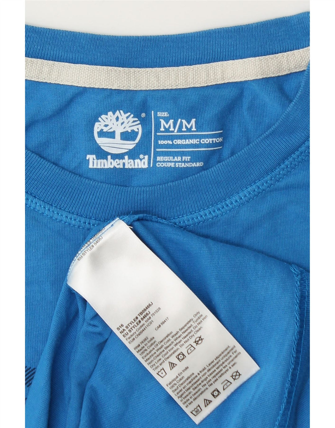 Timberland Herren Coupe Standard Regular Fit Grafik-T-Shirt-Oberteil Mittelblau