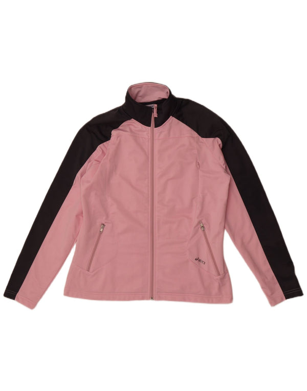 Asics Damen-Trainingsanzug-Oberjacke UK 18 XL Pink Colourblock Polyester