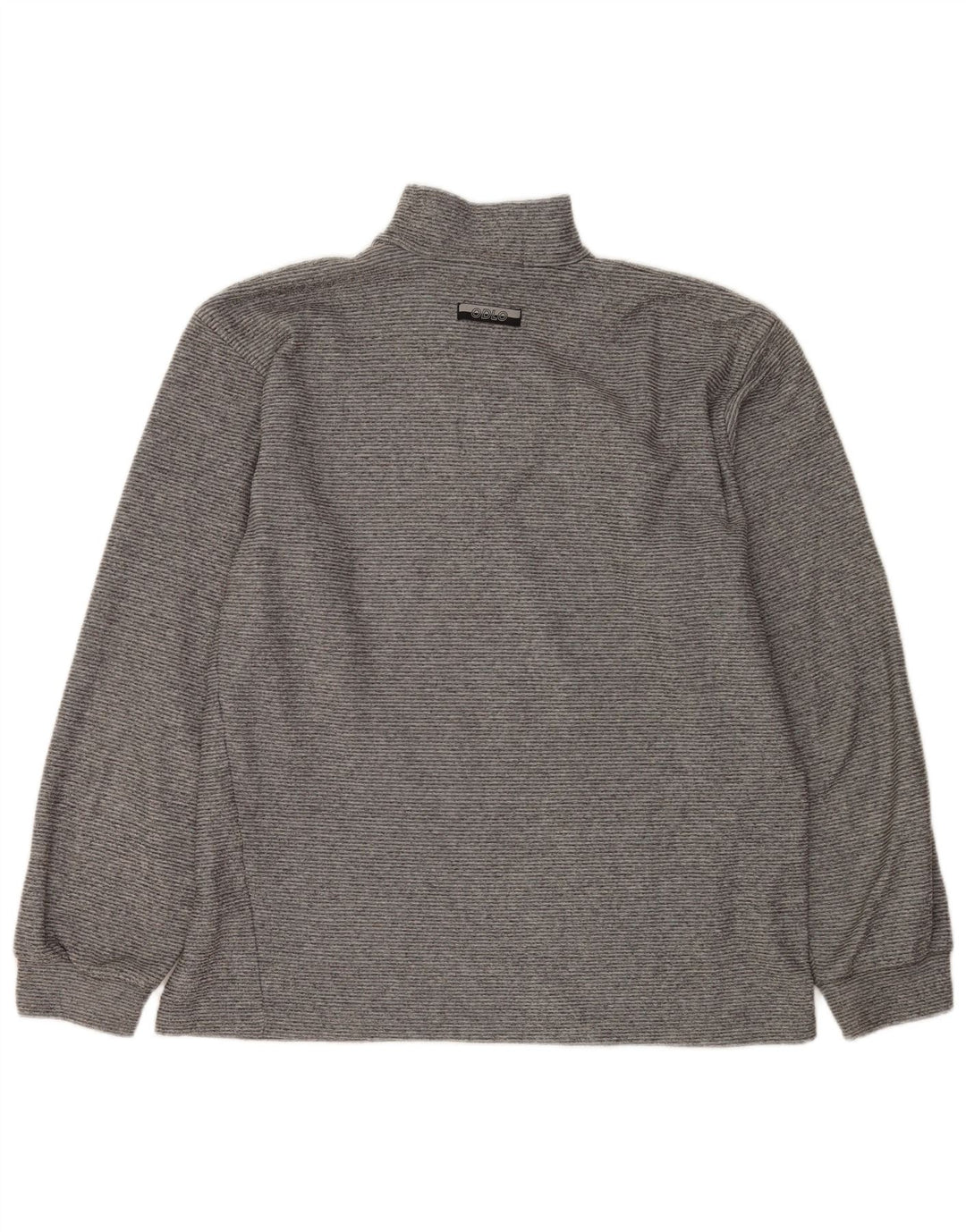 Odlo Herren-Sweatshirt mit Reißverschluss, XL, grau, Nadelstreifen