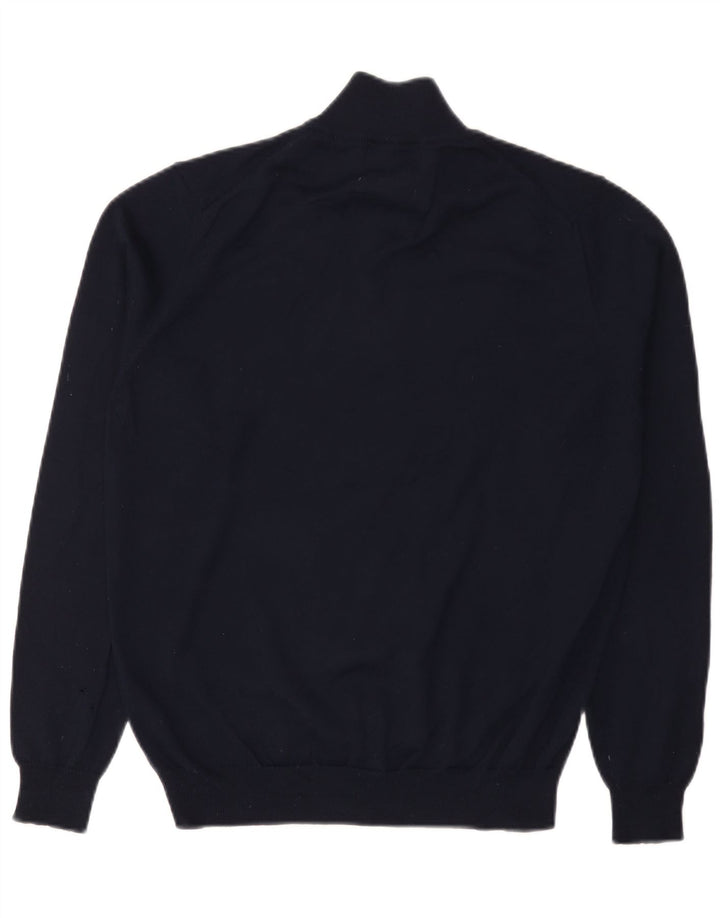 Marks & Spencer Herren-Pullover mit Reißverschluss am Hals, mittelgroßes Marineblau, Acryl