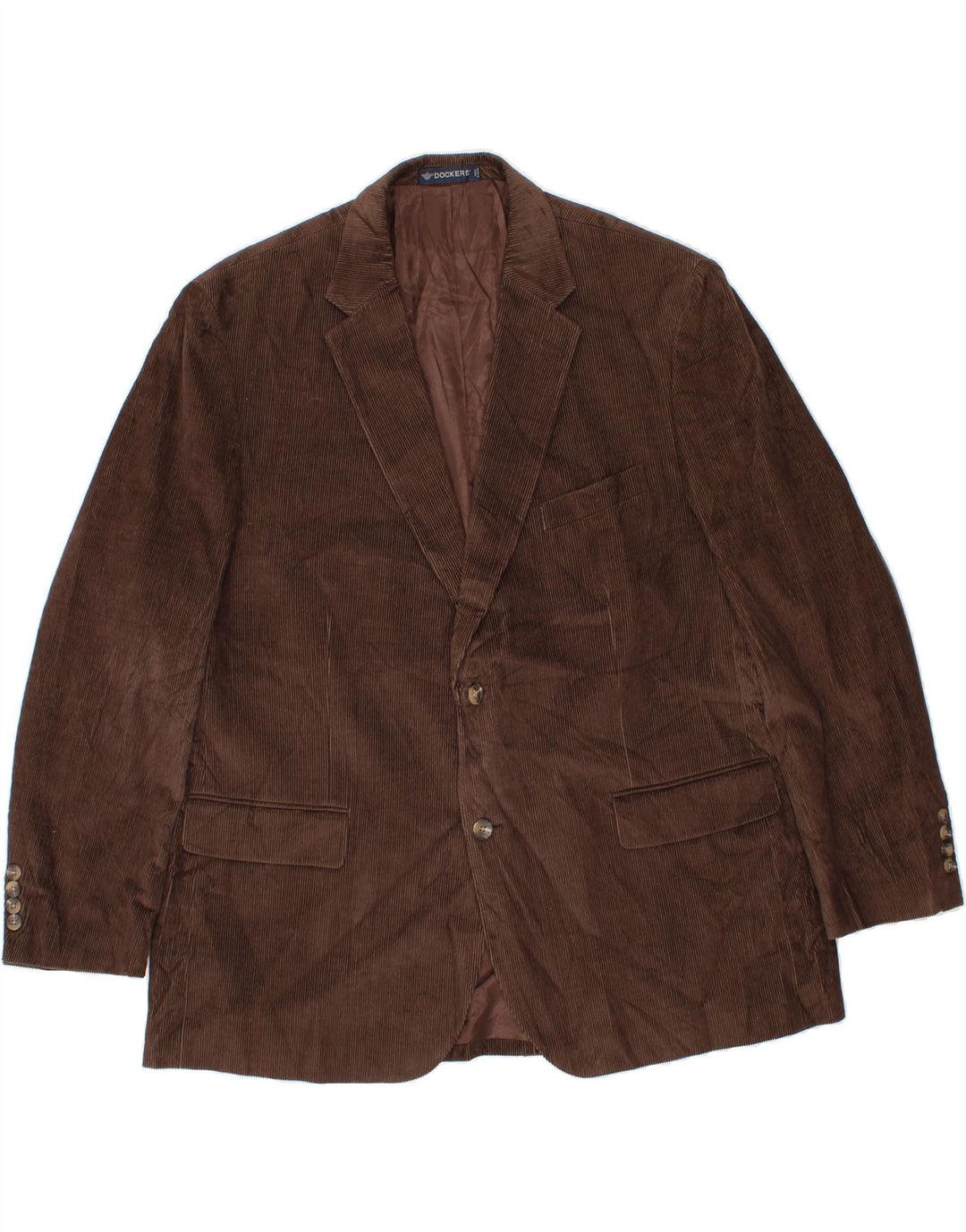 DOCKERS Herren Cord-Blazerjacke US 48 4XL Braune Baumwolle